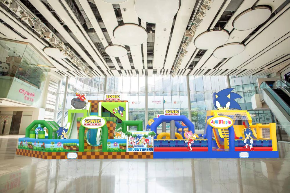 Citywalk x Jumptopia x SONIC 盛大舉辦「超音鼠飛躍樂園」 3 大超音鼠主題彈床 超刺激逾 8 米高飛天滑梯 暢玩兩大極速挑戰賽 早鳥門票 6 月 26 日起以 9 折優惠發售 小朋友盡情放電 必逛周邊商品販售專區 多款 Sonic 主題精品大曬冷